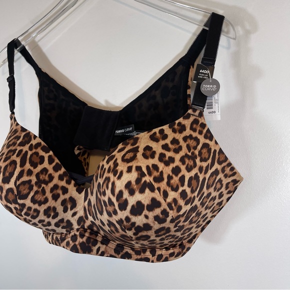 NWT Torrid WIRE-FREE PUSH UP PRINT 360 BACK SMOOTHING BRA Cheetah Size 44DD - Picture 6 of 10